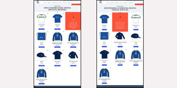 Imágenes de la tienda online