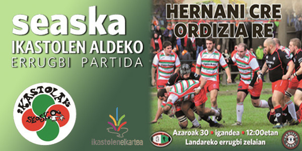 Cartel del partido de rugby